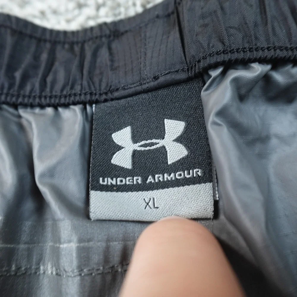Under Armour Pants Mens XL Black Waterproof Windbreaker Ripstop Elastic Waist